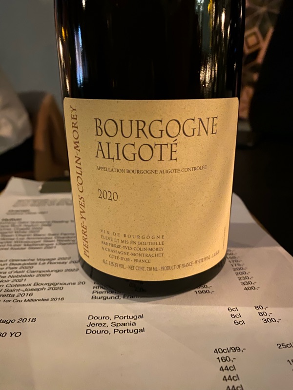 Pierre-Yves Colin-Morey Bourgogne Aligote | Vinify