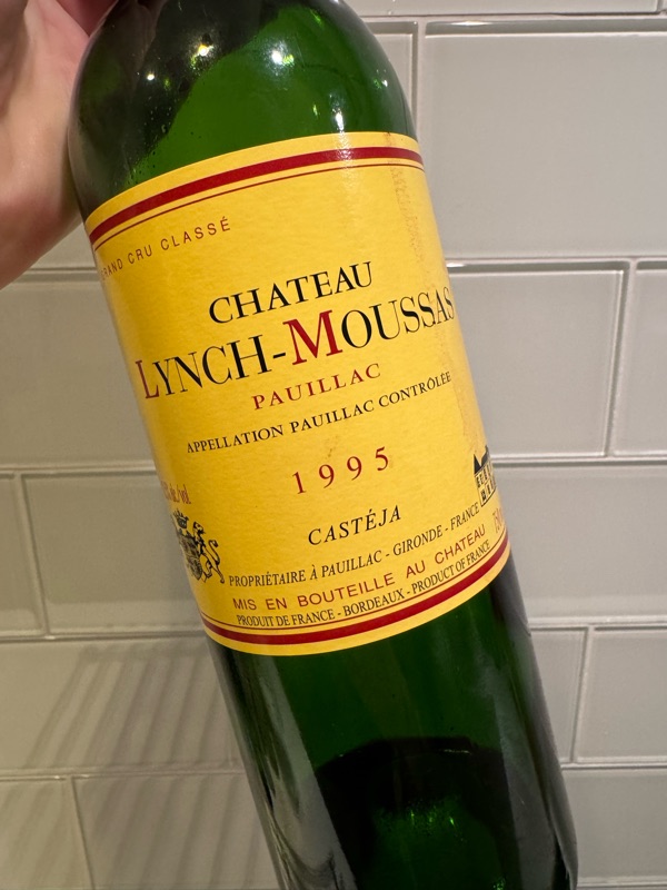 1995 【未開栓】 CHATEAU LYNCH MOUSSAS 1995 シャトー ランシュ